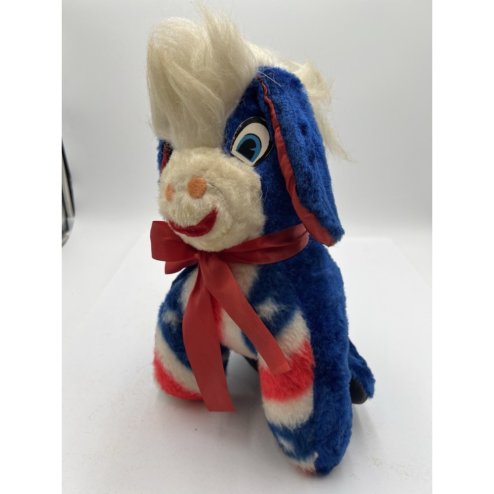 Vintage Knox Kreations Patriotic Democratic Donkey Plush Handmade USA Political